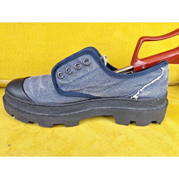 Zara Man Blue Black Denim Shoes Size 7-7.5 main image 16
